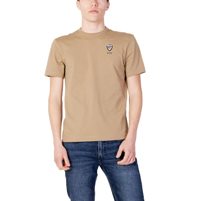 Blauer T-shirt Heren