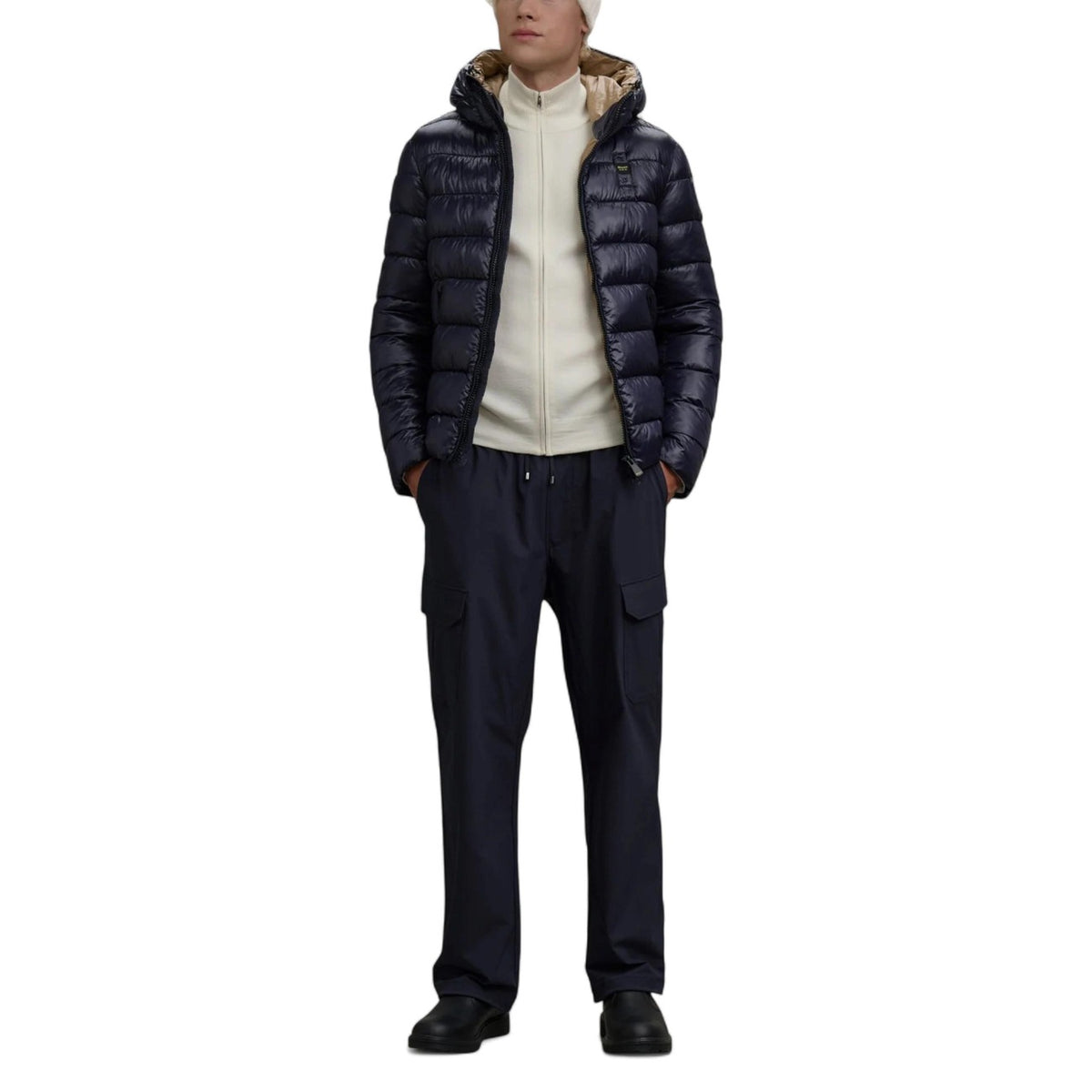 Blauer Windbreaker Heren